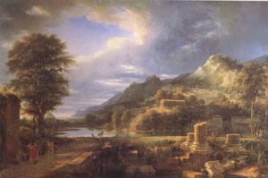Pierre de Valenciennes The Ancient Town of Agrigentum A Composite Landscape (mk05) Spain oil painting art